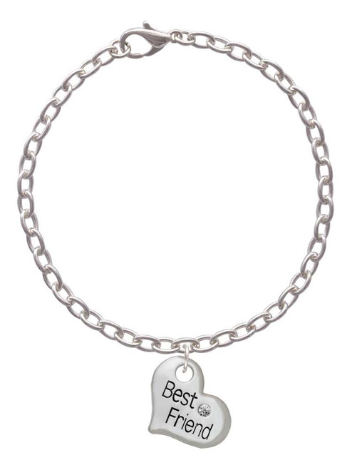 Large ''Best Friend'' Heart Charm Bracelet