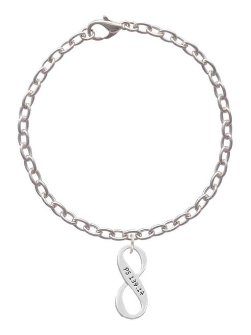 Psalm 139:14 Infinity Sign Charm Bracelet
