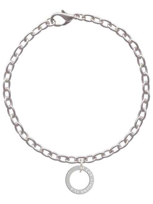 Corinthians 13:4 Eternity Ring Charm Bracelet