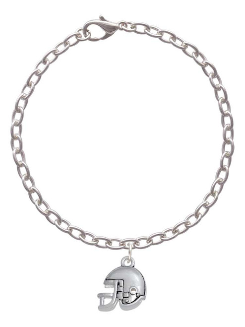 Football Helmet - 2 Sided Charm Bracelet