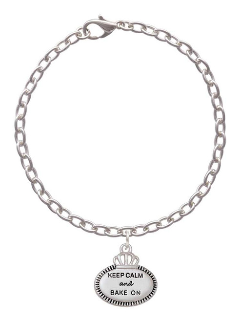 Keep Calm and Bake On Charm Bracelet