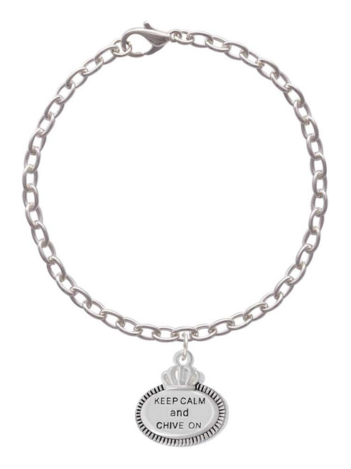 Keep Calm and Chive On Charm Bracelet