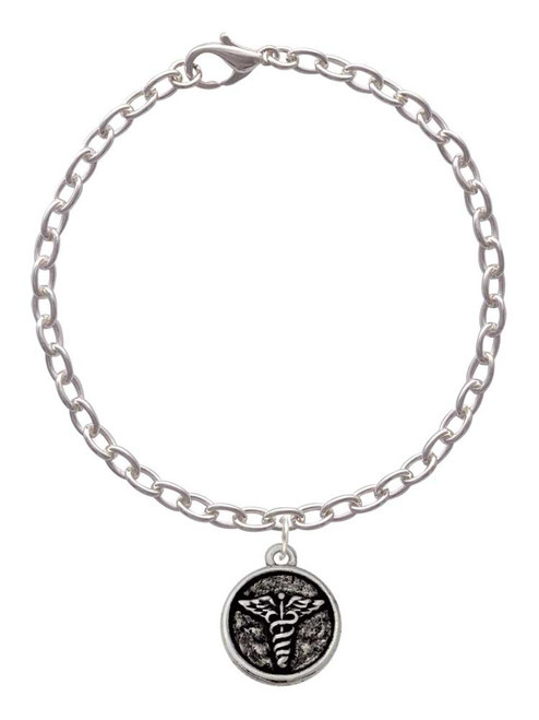 Medical Caduceus Seal - Charm Bracelet