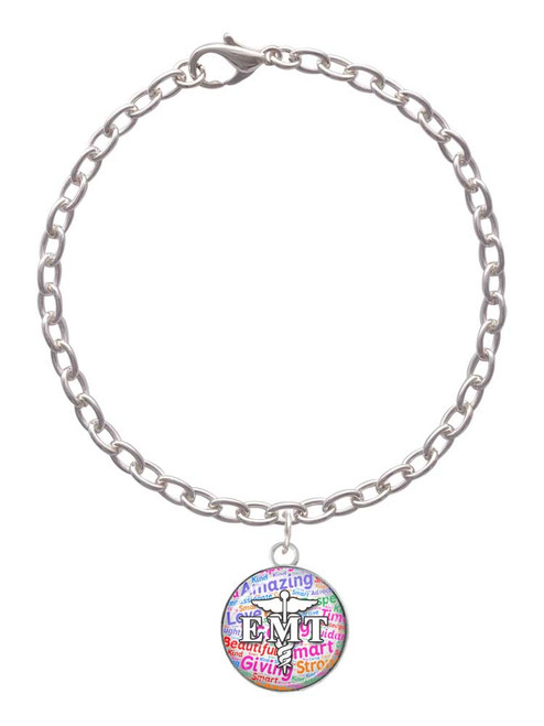 Domed Multi Color EMT Charm Bracelet