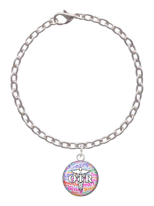 Domed Multi Color OTR Charm Bracelet