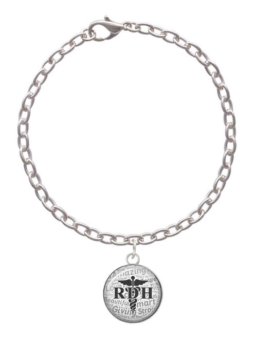 Domed Black RDH Charm Bracelet
