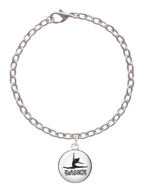 Domed Contemporary Dance Splits Charm Bracelet