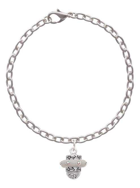 Crystal Spinner Charm Bracelet