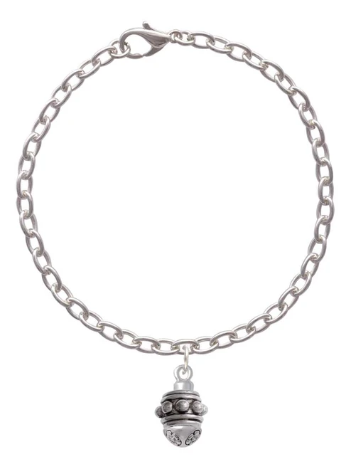 Large Bullets Spacer Spinner Charm Bracelet