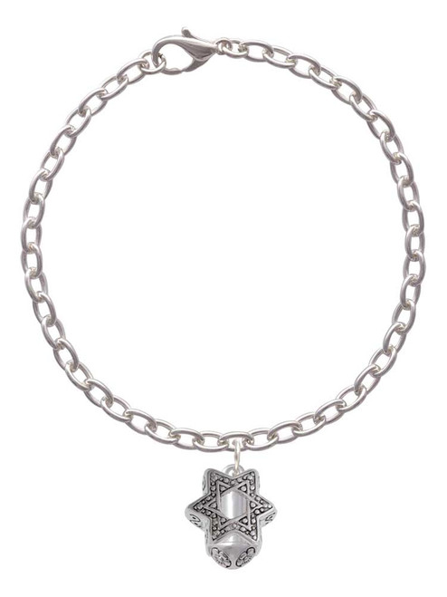 Star of David Spinner Charm Bracelet