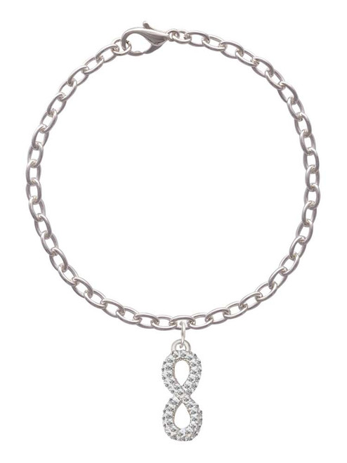 Crystal Infinity Sign Charm Bracelet
