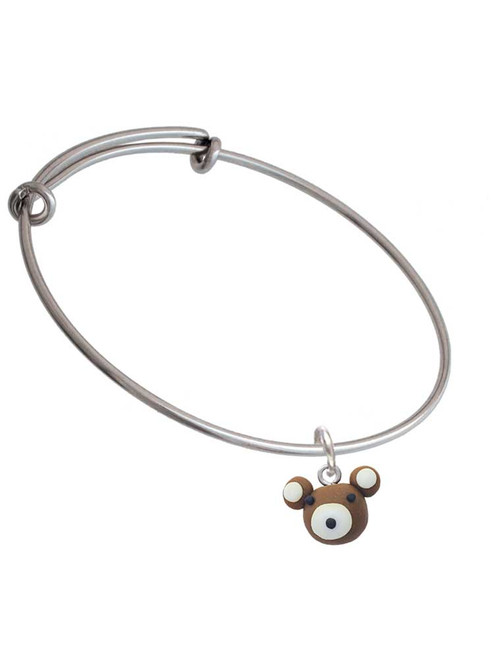 Fimo Clay Teddy Bear Charm Bangle Bracelet
