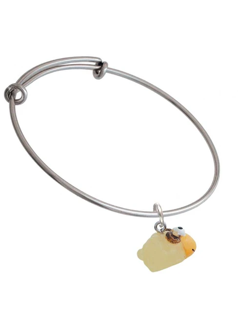 Resin Ram Charm Bangle Bracelet