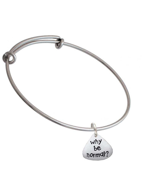 Resin Why be Normal? Be Fabulous! Charm Bangle Bracelet