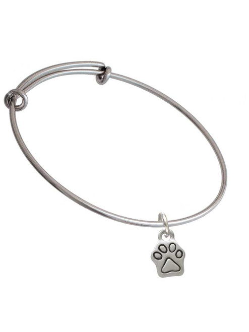 Mini Paw Charm Bangle Bracelet