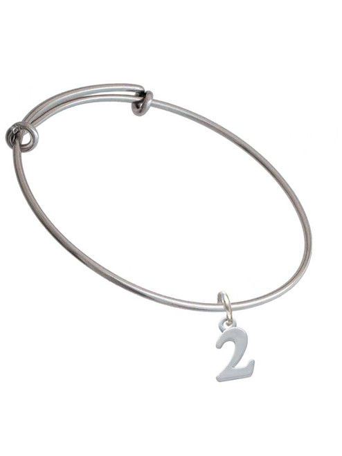 Number - 2 - Charm Bangle Bracelet