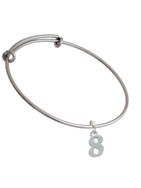 Number - 8 - Charm Bangle Bracelet