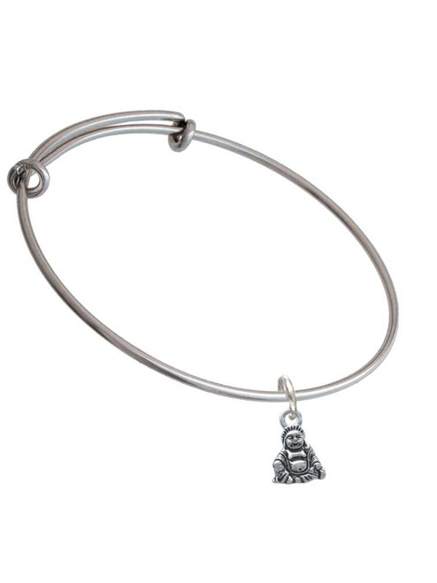 Mini Buddha Charm Bangle Bracelet