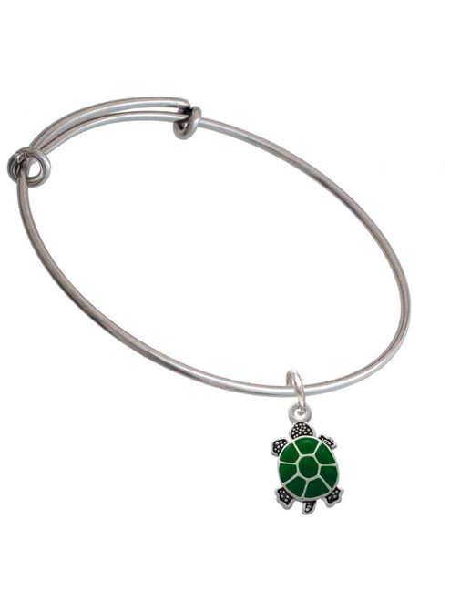 Turtle - Top Charm Bangle Bracelet