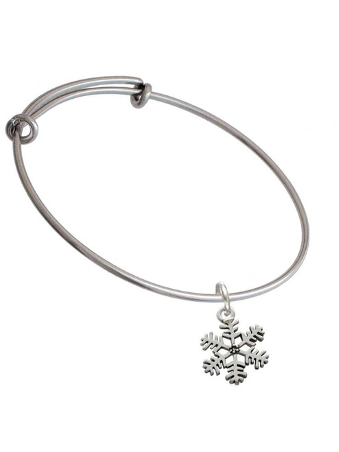 Snowflake Charm Bangle Bracelet