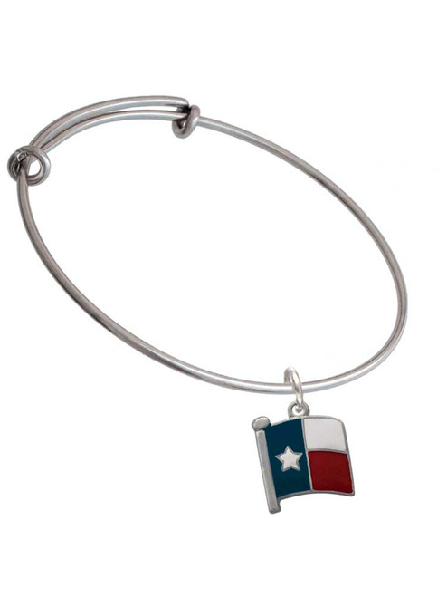 Texas Flag - Lone Star Charm Bangle Bracelet