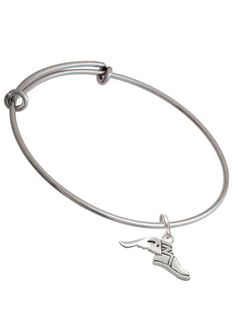 Winged Shoe - Mascot Charm Bangle Bracelet