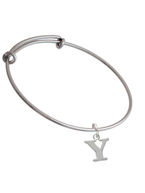 Large Greek Letter - Upsilon - Charm Bangle Bracelet