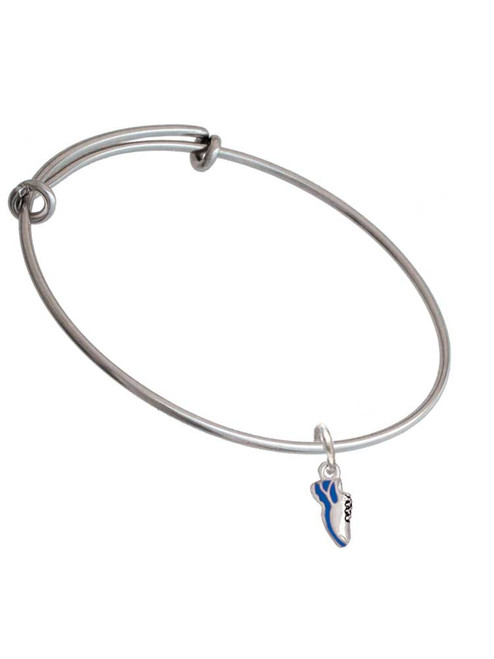 Mini Royal Blue Running Shoe Charm Bangle Bracelet