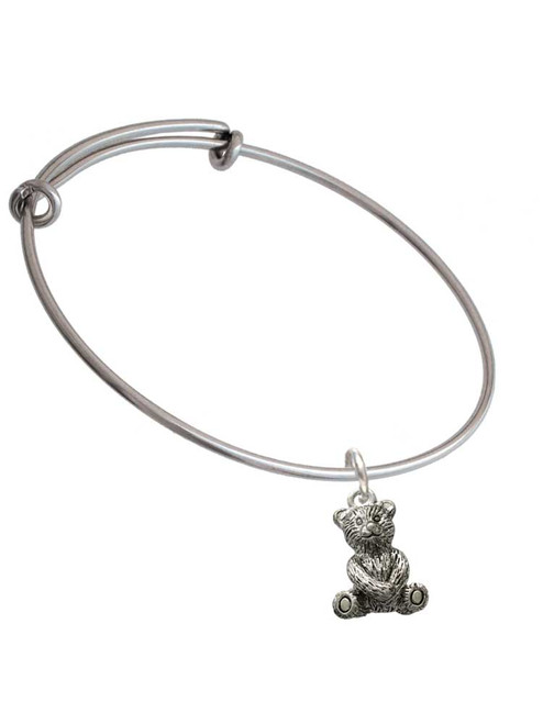 Teddy Bear Charm Bangle Bracelet