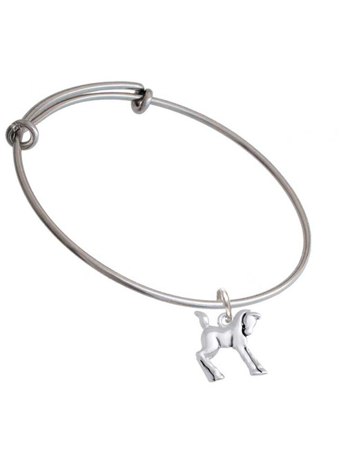 Prancing Horse Charm Bangle Bracelet