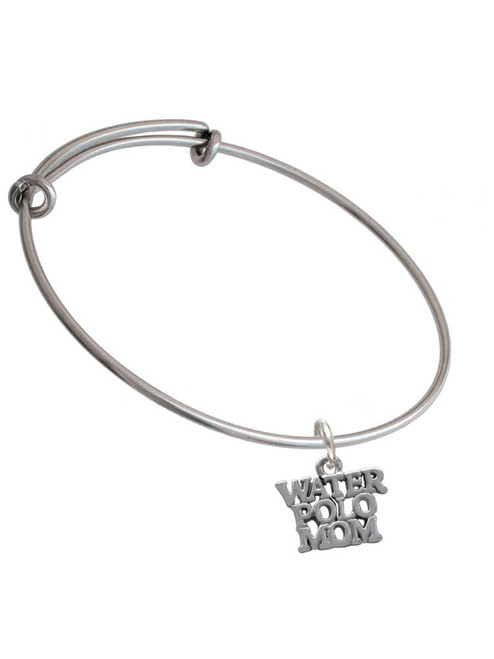 Water Polo Mom Charm Bangle Bracelet