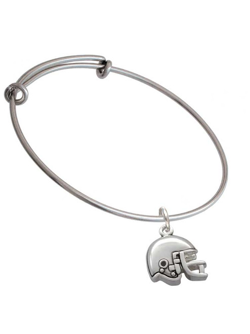 Football Helmet Charm Bangle Bracelet