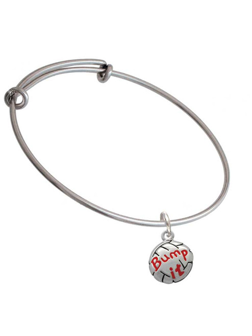 Volleyball - ''Bump It'' Charm Bangle Bracelet