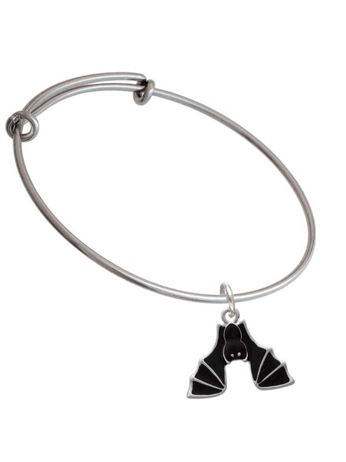Hanging Bat Charm Bangle Bracelet