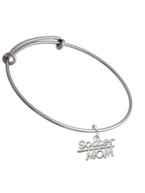 Soccer Mom Charm Bangle Bracelet