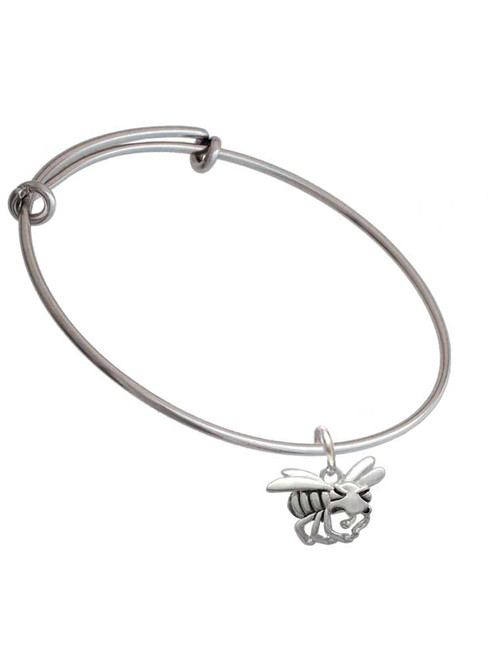Large Yellow Jacket - Mascot Charm Bangle Bracelet