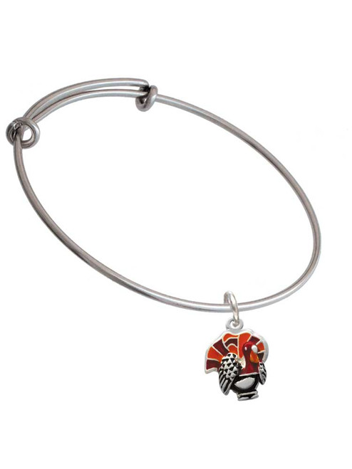 Turkey Charm Bangle Bracelet