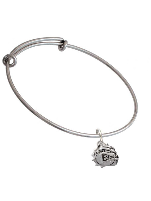 Small Bulldog - Mascot Charm Bangle Bracelet