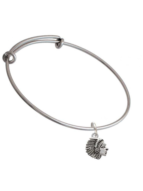 Small Indian - Mascot Charm Bangle Bracelet