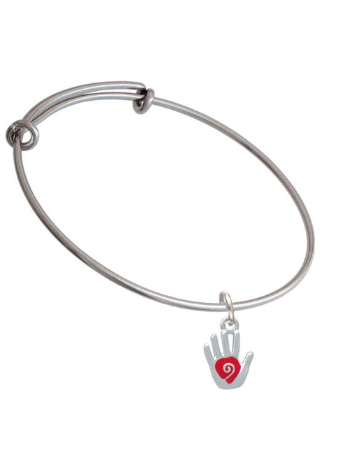 Healing Hand Charm Bangle Bracelet