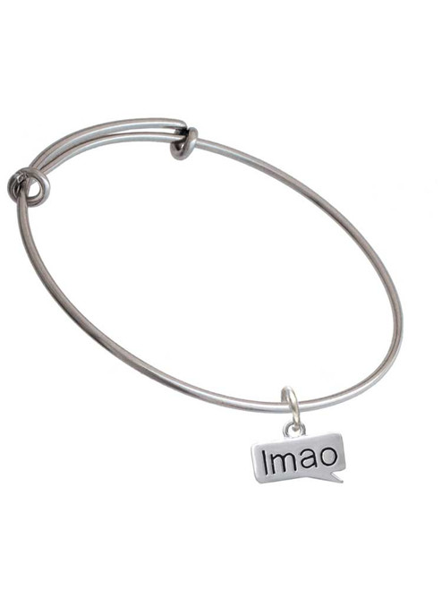 Text Chat - lmao - Laughing My A** Off - Charm Bangle Bracelet