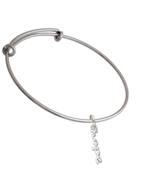 Small hope Script Charm Bangle Bracelet