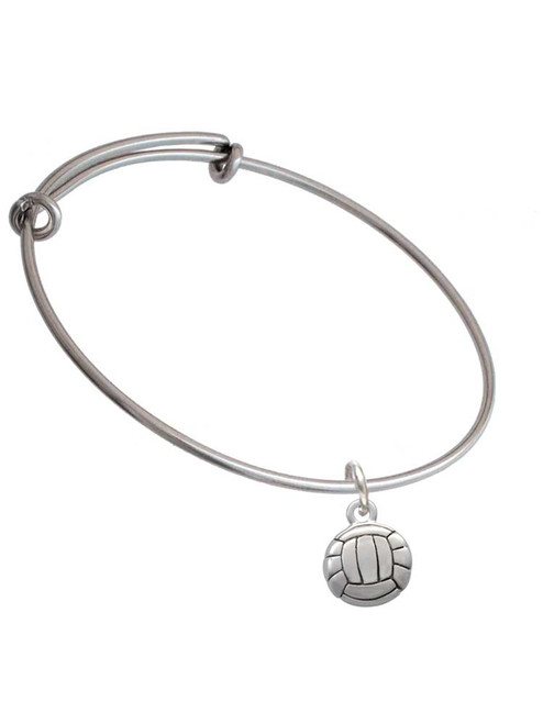 Volleyball or Water Polo Ball Charm Bangle Bracelet