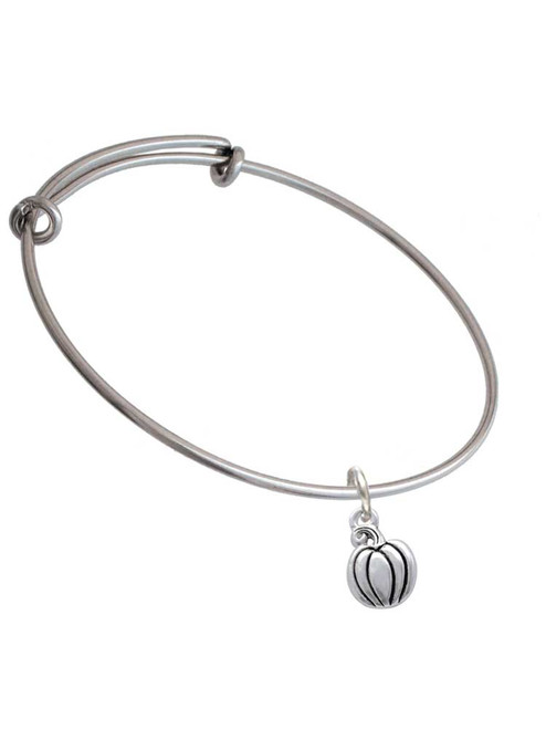 Small Pumpkin Charm Bangle Bracelet