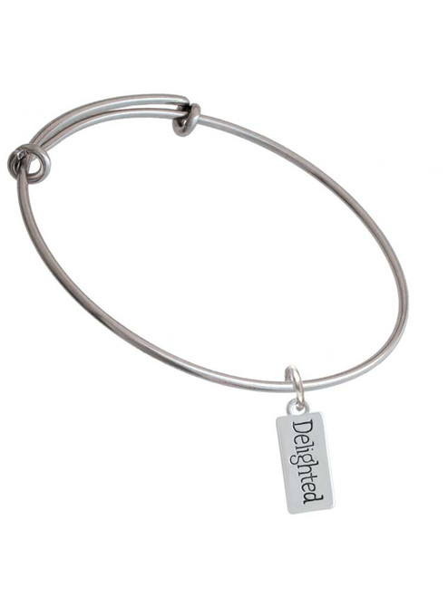Delighted Rectangle Charm Bangle Bracelet