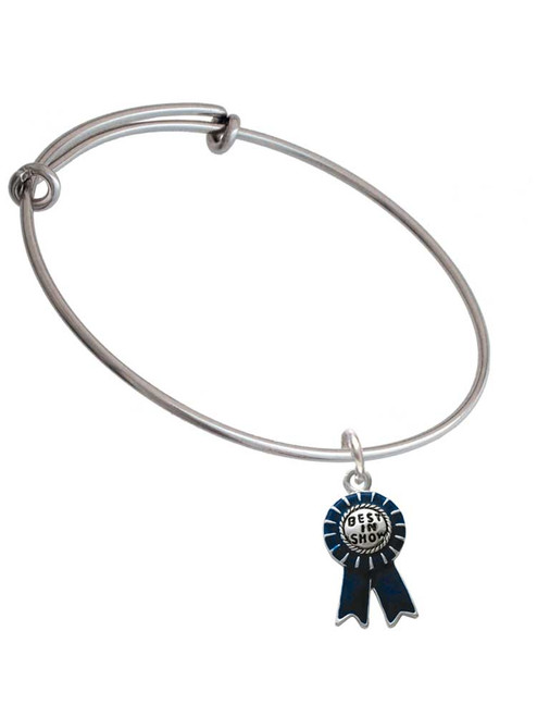 Best in Show Blue Ribbon Charm Bangle Bracelet