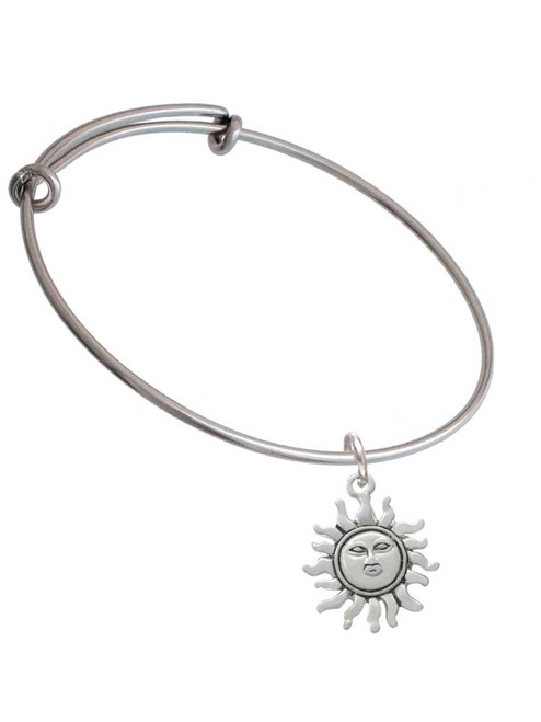 Sun Charm Bangle Bracelet