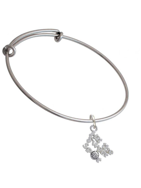 Hit the Sweet Spot with Softball Charm Bangle Bracelet