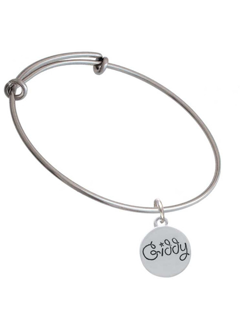 Giddy Circle Charm Bangle Bracelet