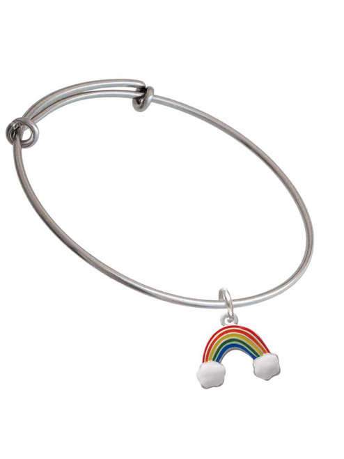 Rainbow Charm Bangle Bracelet